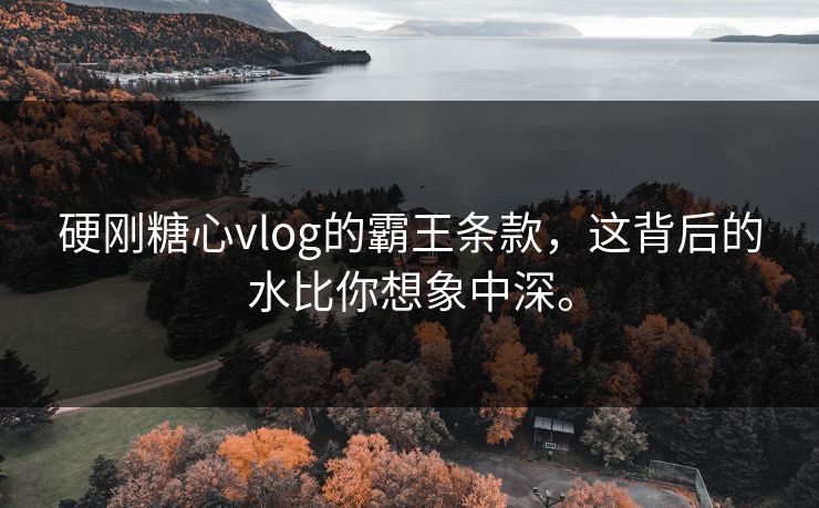 硬刚糖心vlog的霸王条款，这背后的水比你想象中深。
